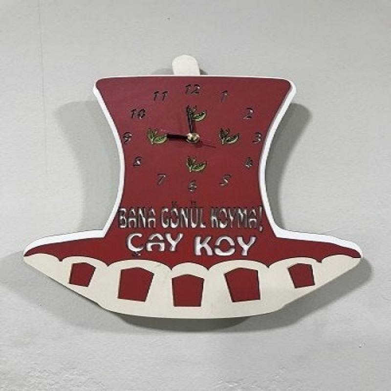 Çay Bardağı Duvar Saati